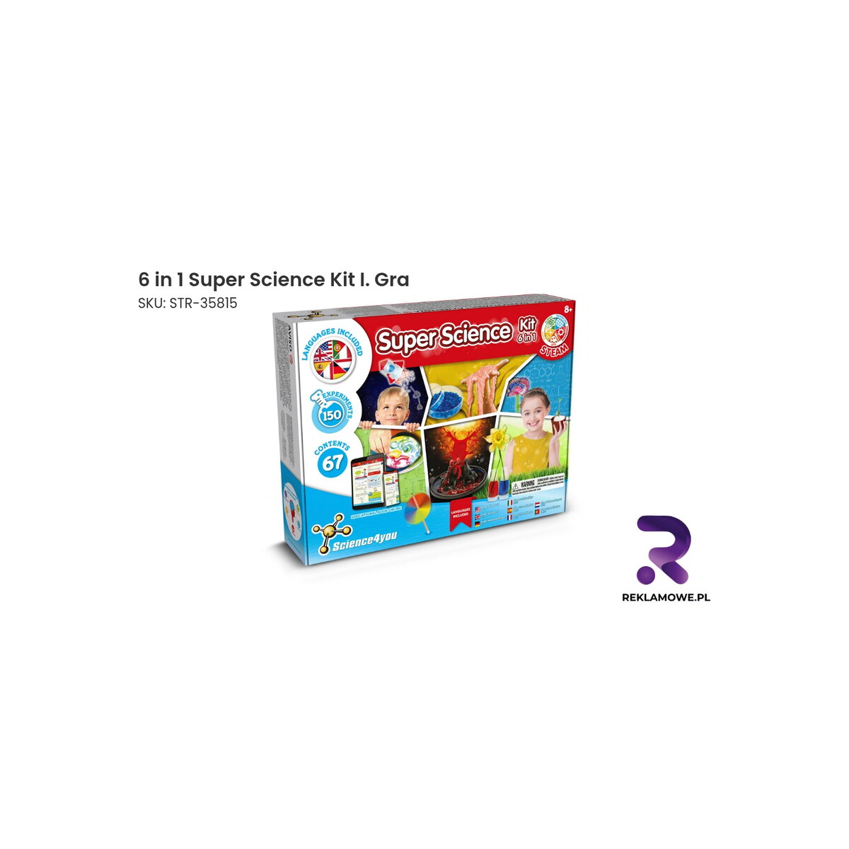 6 in 1 Super Science Kit I. Gra edukacyjna dla dzieci 6 w 1 Super Science Kit I. Gra – super zestaw naukowy dla dzieci
