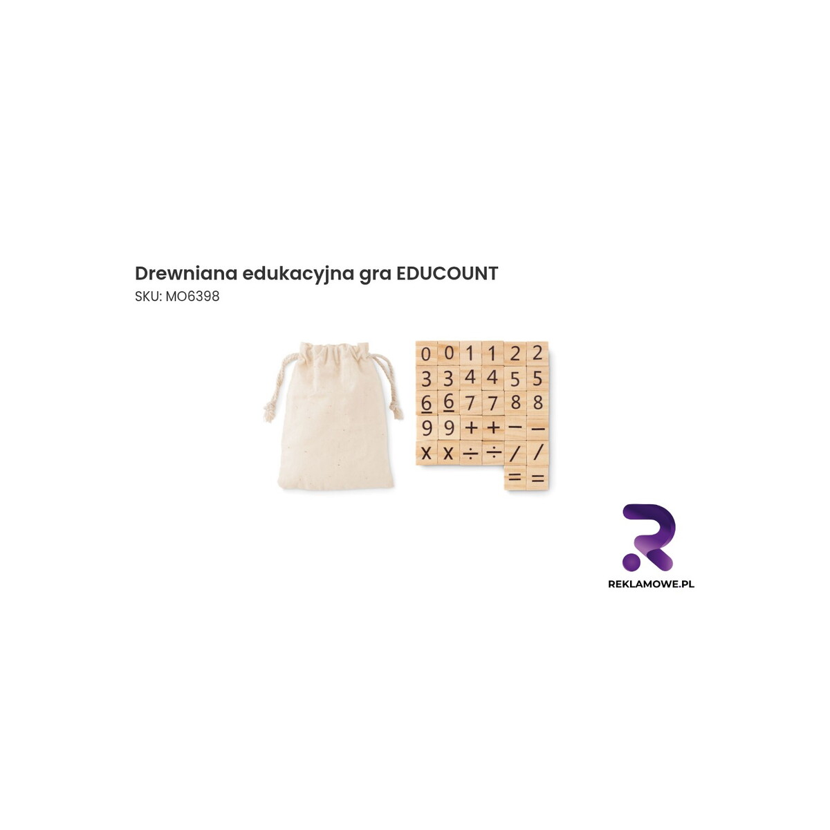 Drewniana edukacyjna gra EduCount do nauki liczenia
