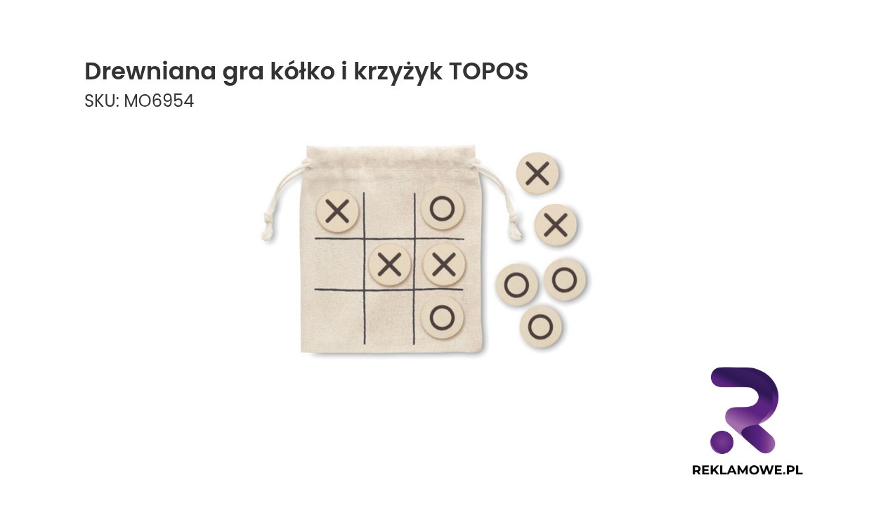 Drewniana gra kółko i krzyżyk TOPOS