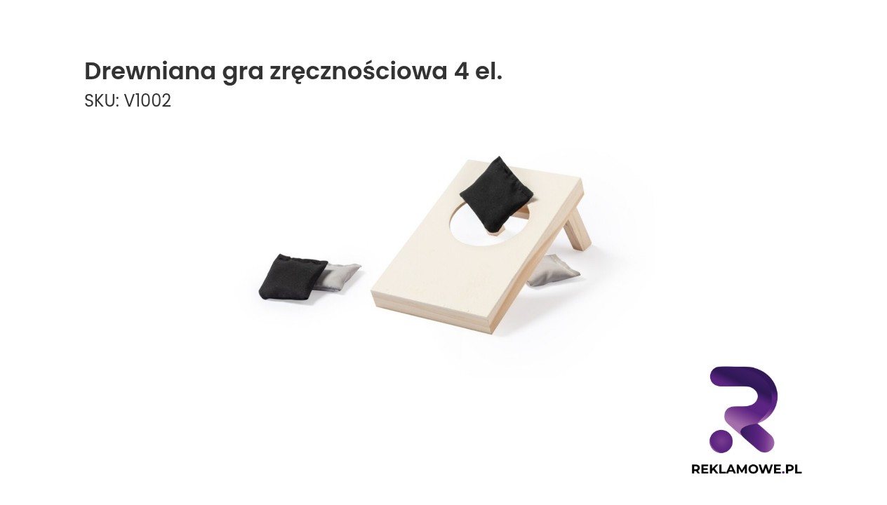 Drewniana gra zręcznościowa, 4 elementy