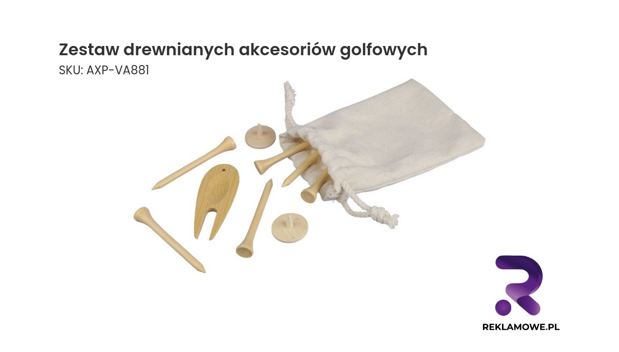Zestaw drewnianych akcesoriów golfowych Zestaw drewnianych akcesoriów do golfa