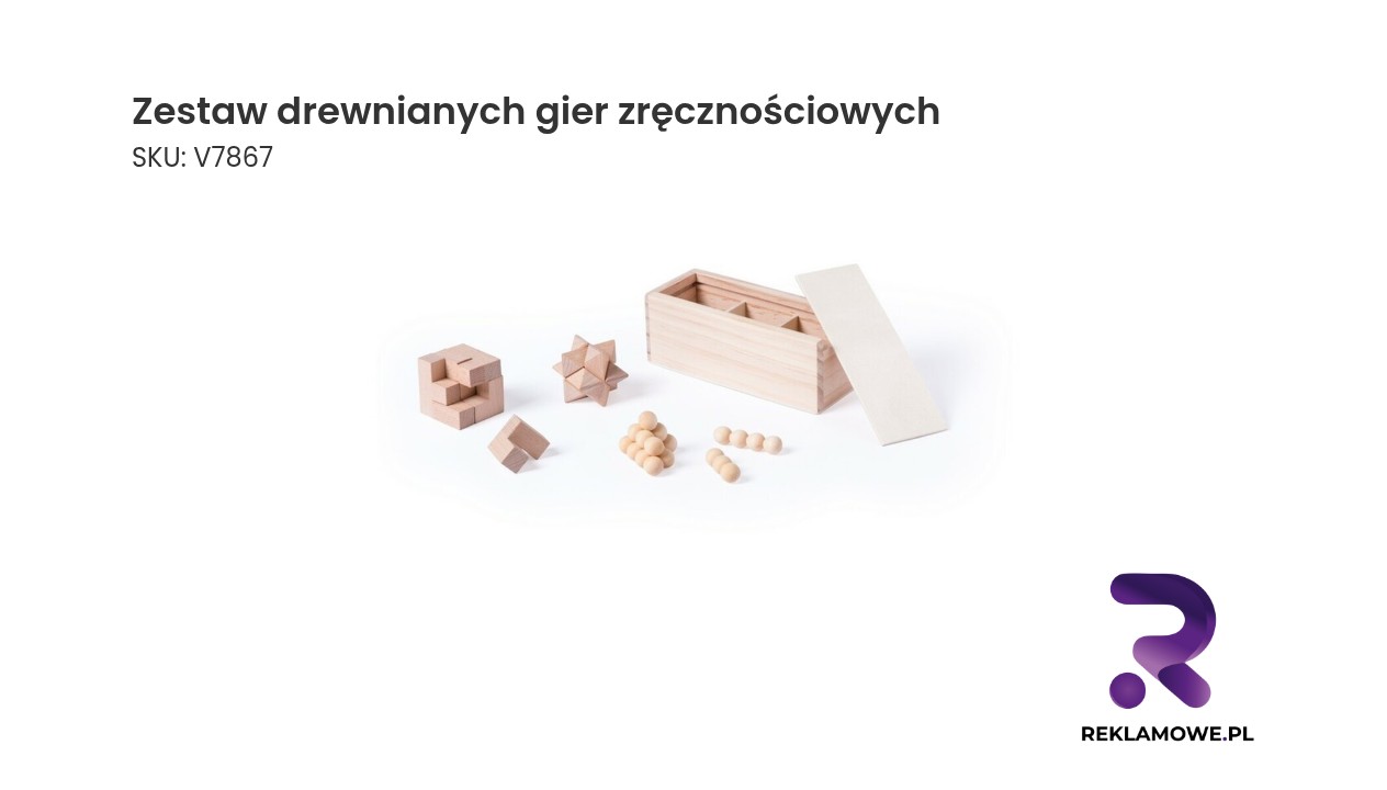 Zestaw drewnianych gier zrecznosciowych