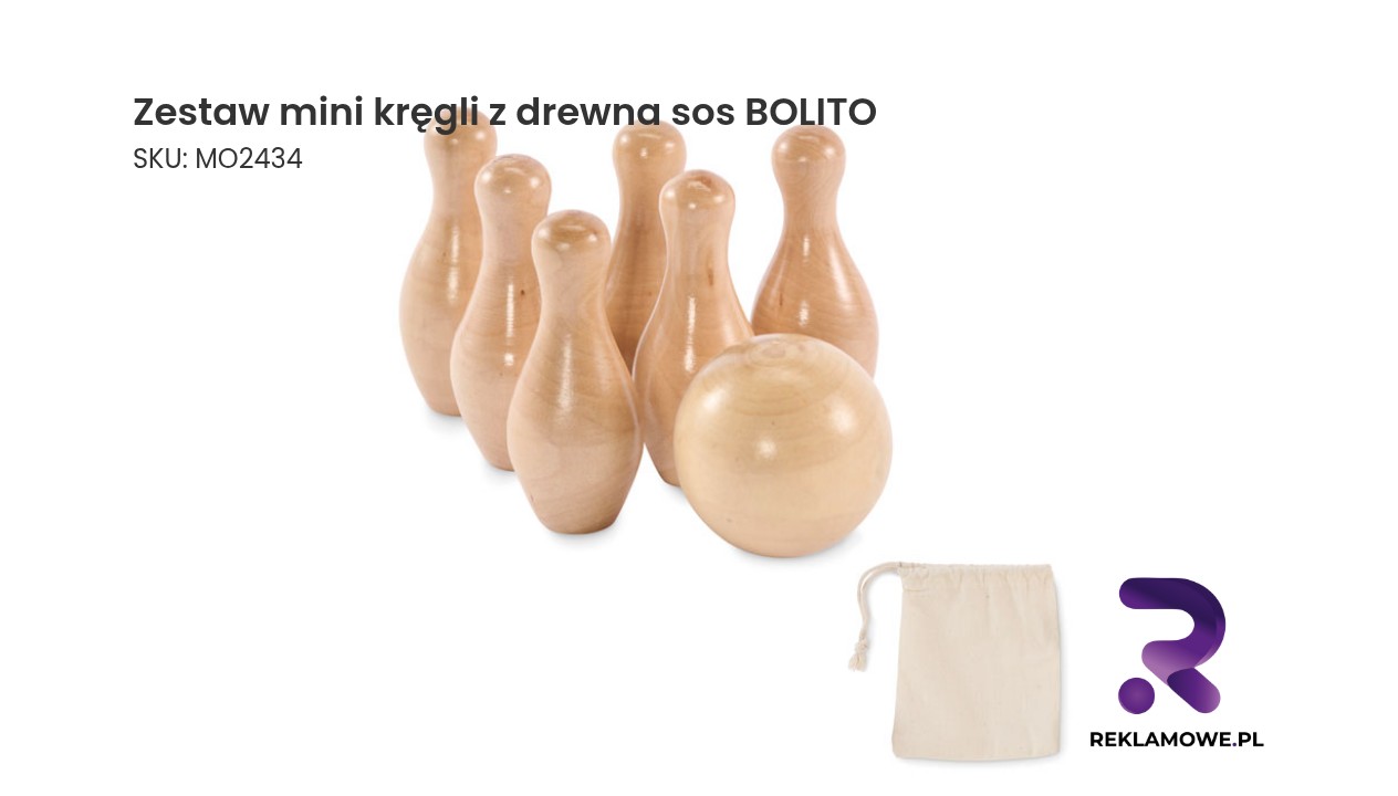 Drewniany zestaw mini kręgli marki BOLITO