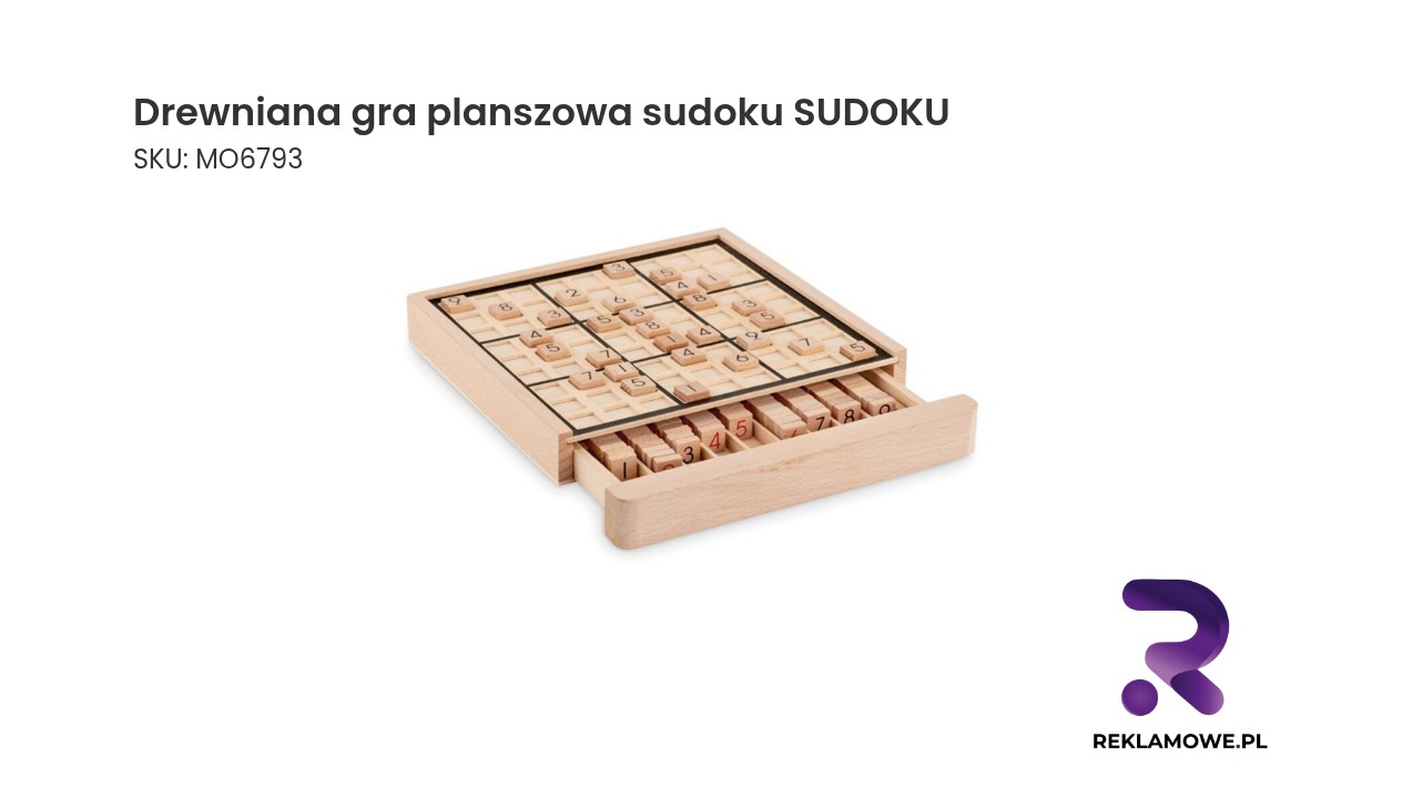 Drewniana gra planszowa sudoku SUDOKU