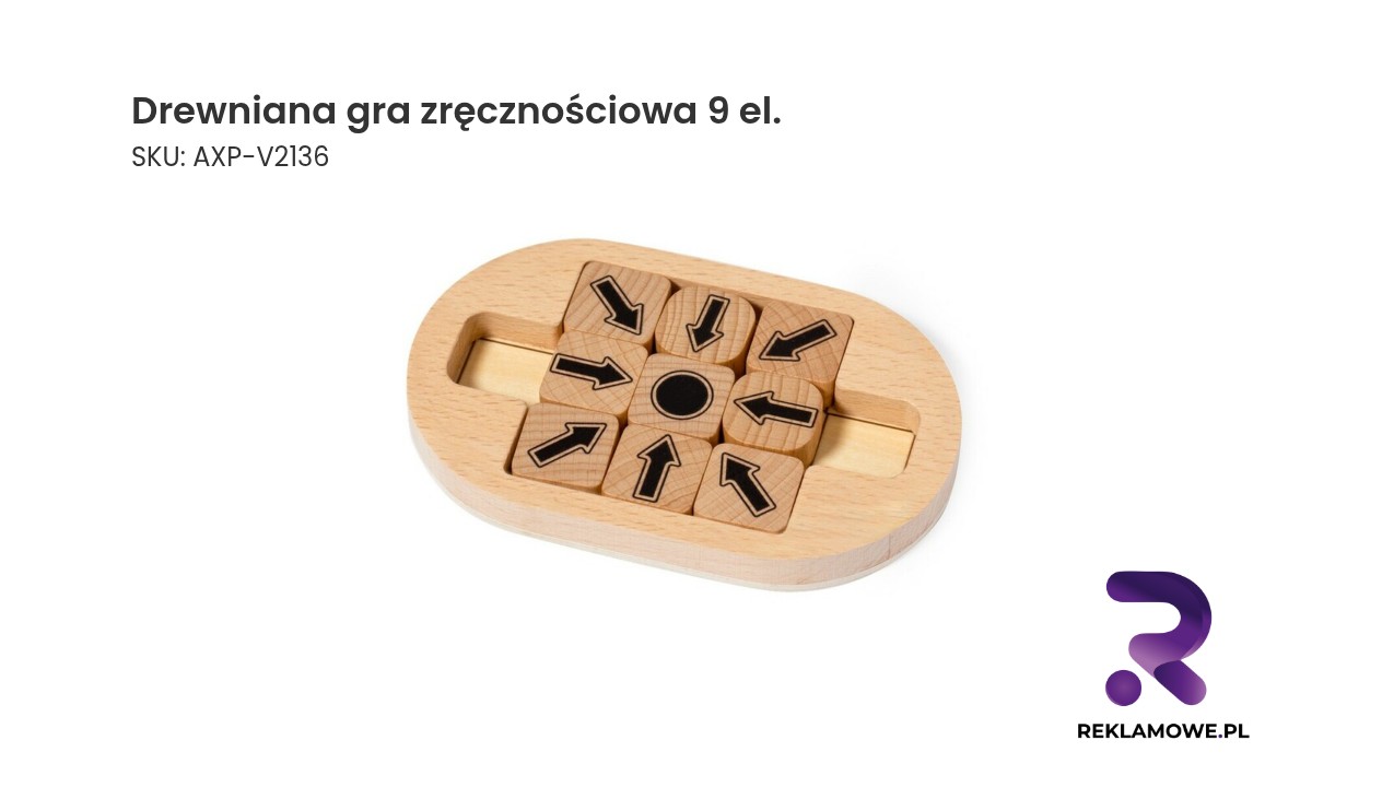 Drewniana gra zręcznościowa 9 elementów