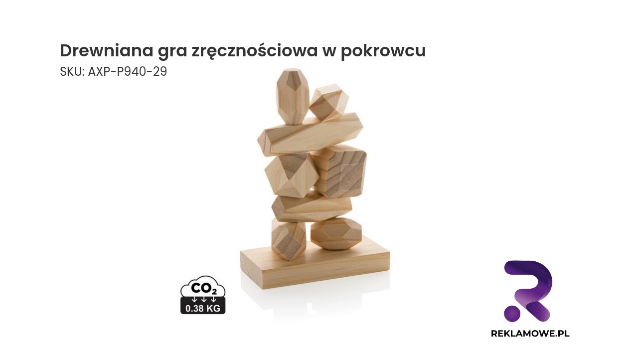 Drewniana gra zręcznościowa w pokrowcu