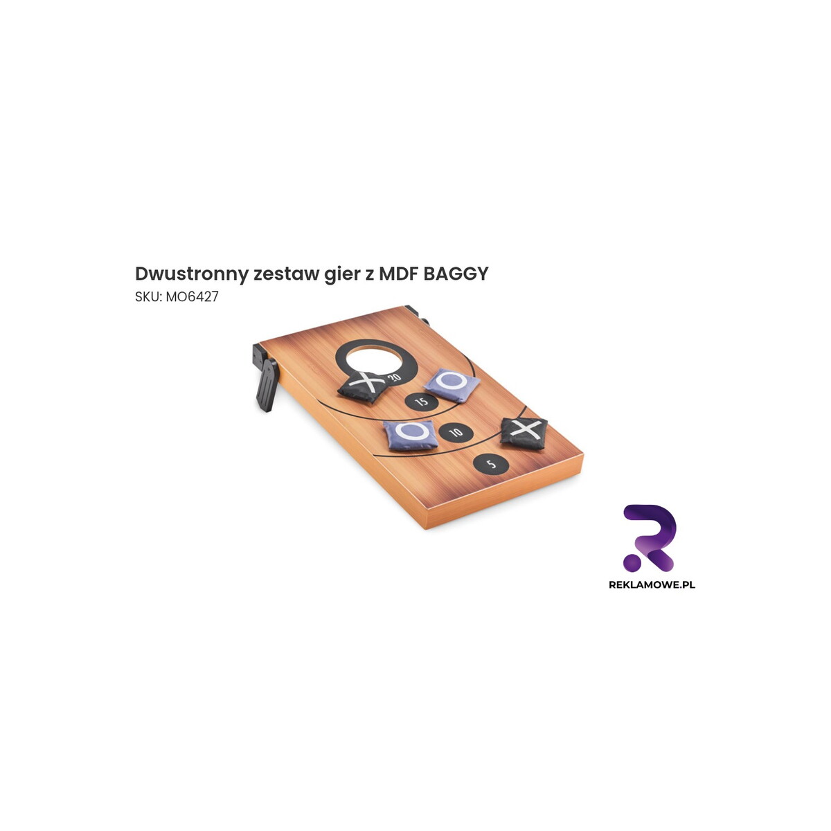 Dwustronny zestaw gier z MDF BAGGY Dwustronny zestaw gier z MDF BAGGY - zdjęcie produktu