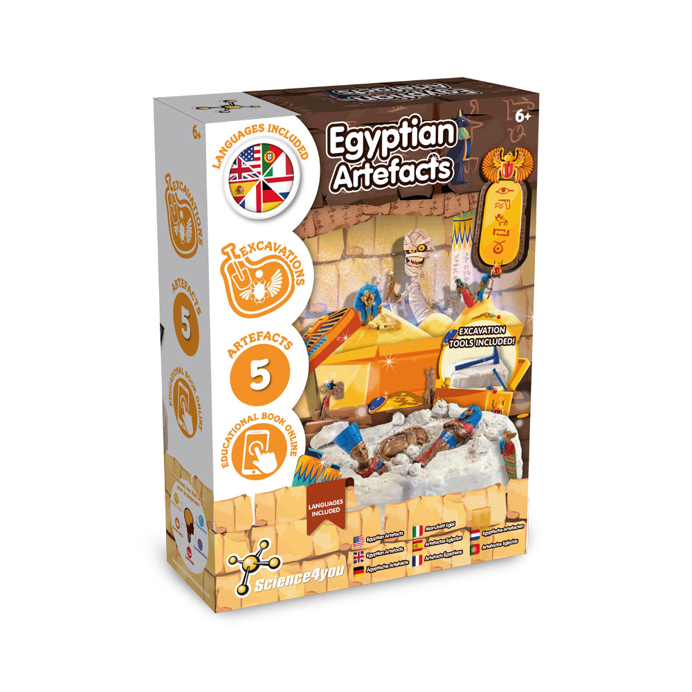 Ancient Egypt Excavation Kit III. Gra edukacyjna dostarczana z papierową torebką prezentową (115 g/m²) 35853_set