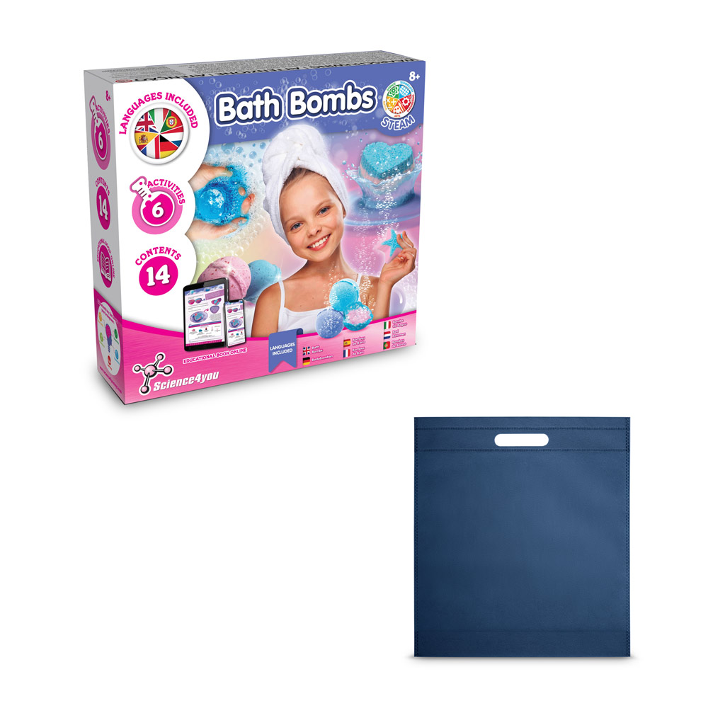Bath Bombs Kit IV. Gra edukacyjna dostarczany z torebką prezentową z włókniny (80 g/m²) 35840_set
