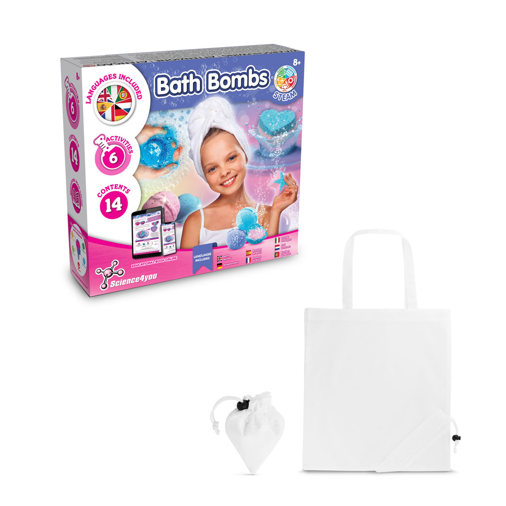 Bath Bombs Kit V. Gra edukacyjna dostarczany ze składaną torbą prezentową 190T 35841_set