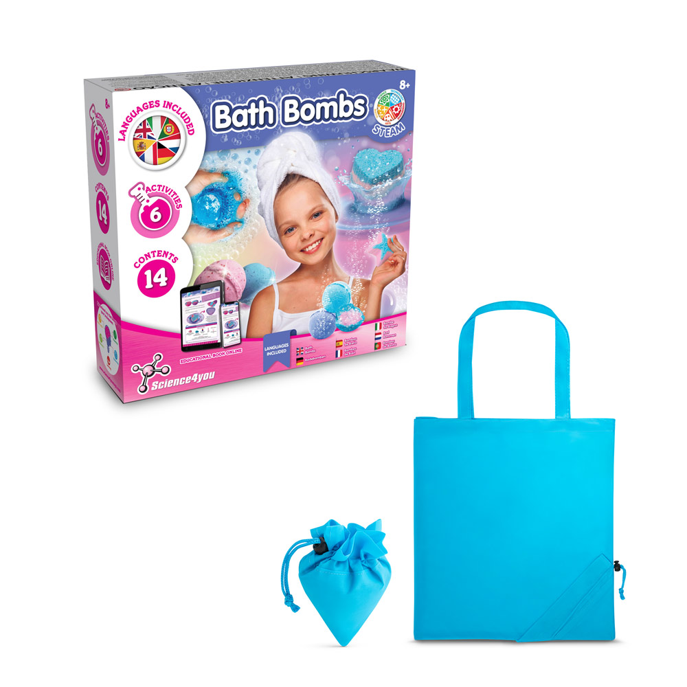 Bath Bombs Kit V. Gra edukacyjna dostarczany ze składaną torbą prezentową 190T 35841_set