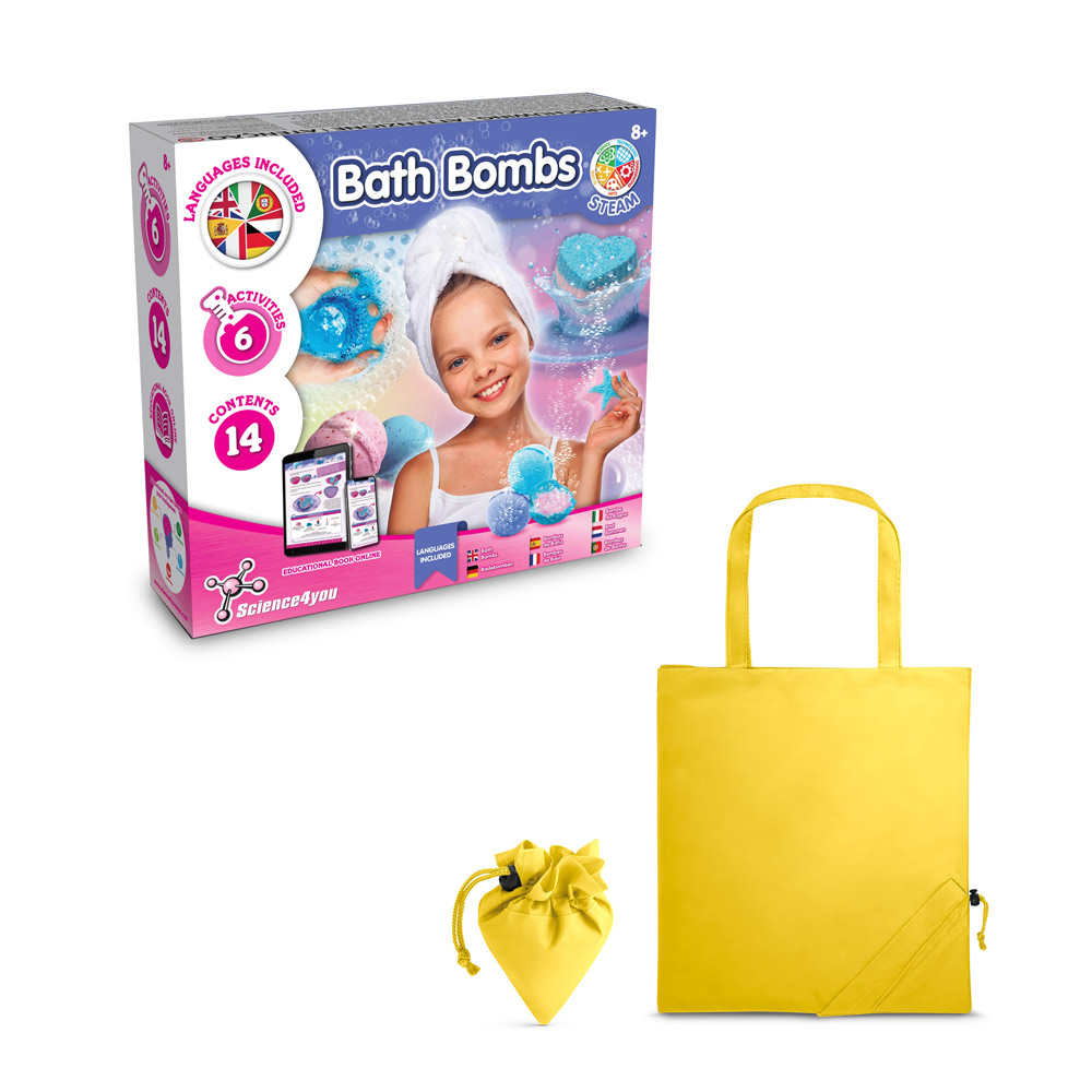 Bath Bombs Kit V. Gra edukacyjna dostarczany ze składaną torbą prezentową 190T 35841_set