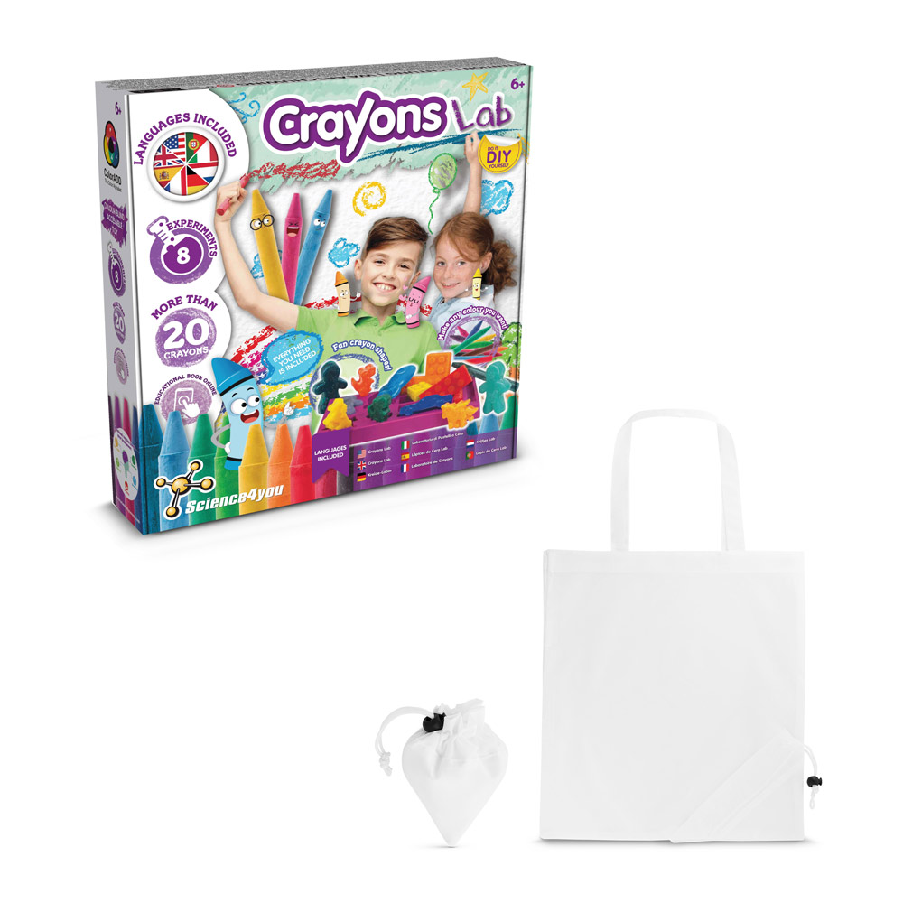 Crayon Factory Kit II. Gra edukacyjna dostarczany ze składaną torbą prezentową 190T 35805_set