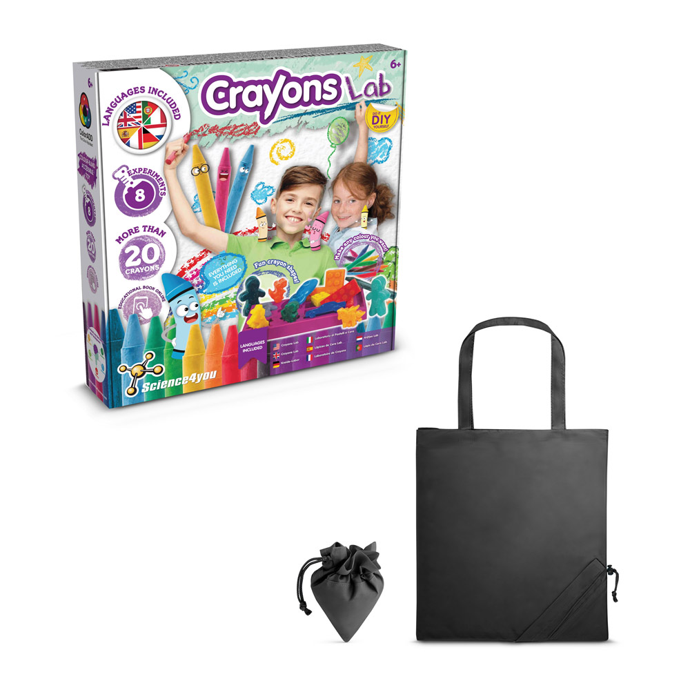 Crayon Factory Kit II. Gra edukacyjna dostarczany ze składaną torbą prezentową 190T 35805_set