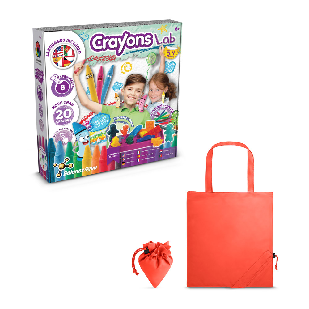 Crayon Factory Kit II. Gra edukacyjna dostarczany ze składaną torbą prezentową 190T 35805_set
