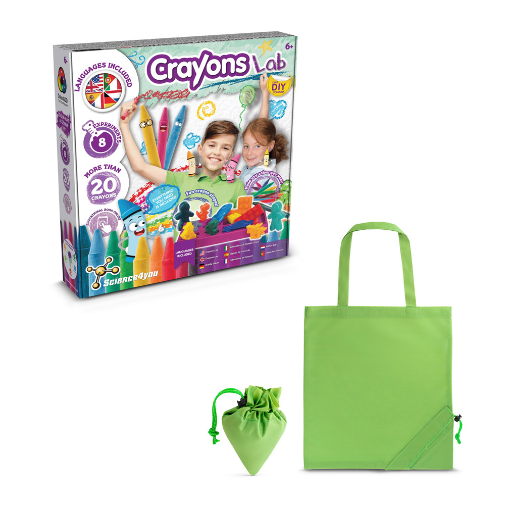 Crayon Factory Kit II. Gra edukacyjna dostarczany ze składaną torbą prezentową 190T 35805_set