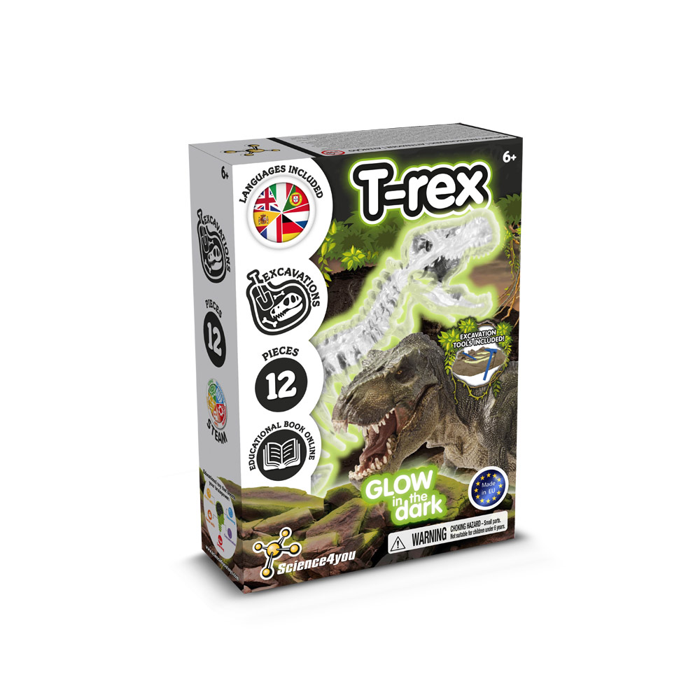 Fossil Excavation Kit III. Gra edukacyjna dostarczana z papierową torebką prezentową (115 g/m²) 35820_set