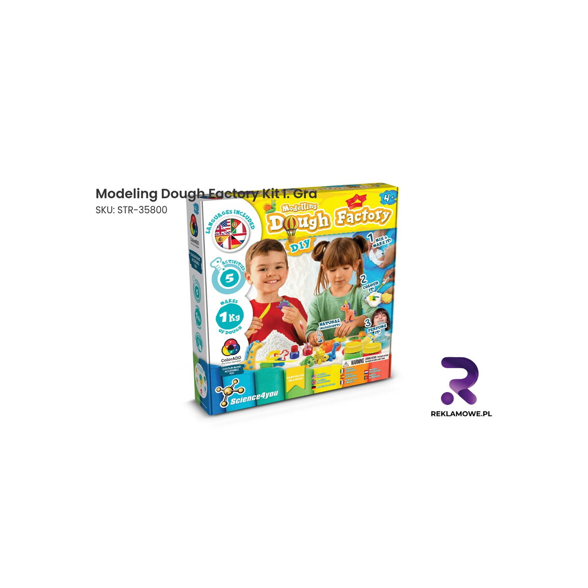 Modeling Dough Factory Kit I. Gra edukacyjna dla dzieci Masa plastyczna Fabryka – zestaw do modelowania i gra dla dzieci