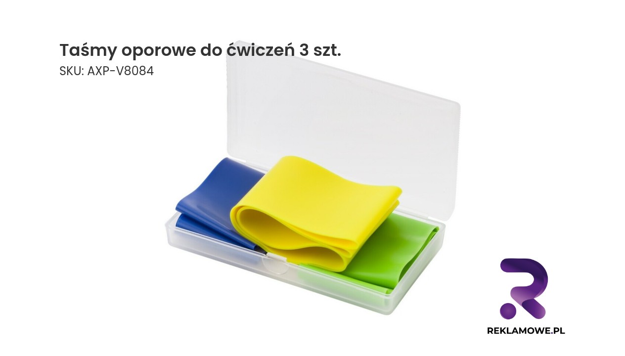 Taśmy oporowe do ćwiczeń, 3 szt. Zestaw trzech taśm oporowych do ćwiczeń