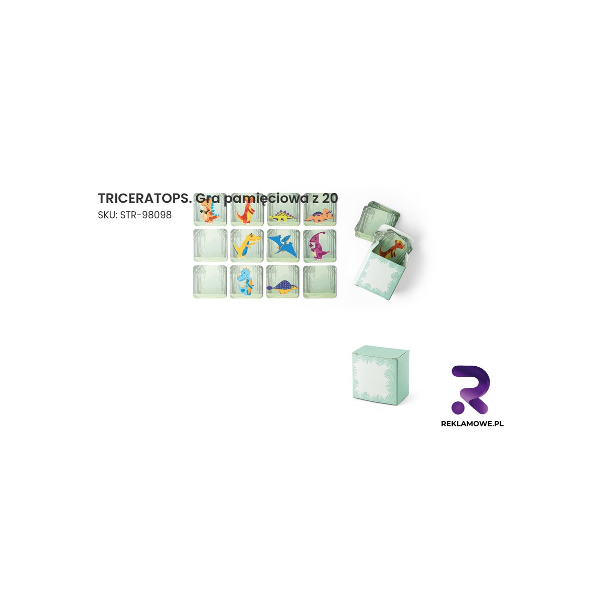 Triceratops gra pamięciowa z 20 elementami – zdjęcie produktu