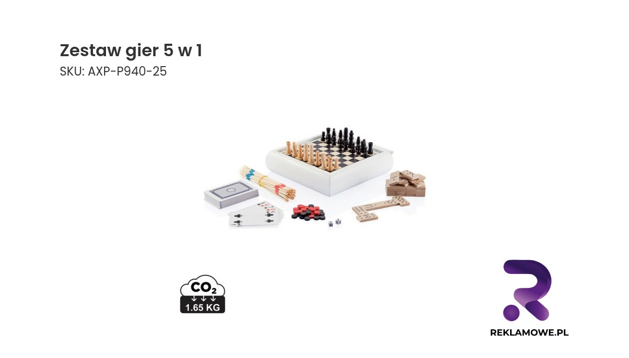 Zestaw gier 5 w 1 Zestaw gier 5 w 1 zawierający różne rodzaje gier